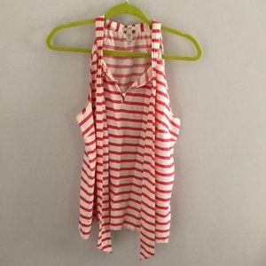JCrew Striped Halter Neck Top